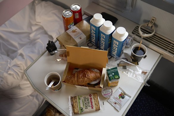 Breakfast on board.