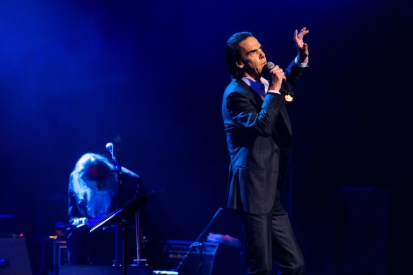 Nick Cave performing at the Concert Hall, Sydney Opera House in December.