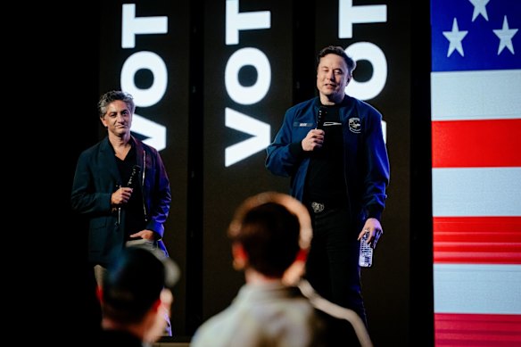 Gracias and Elon Musk in Wisconsin in 2025. Musk has paid tribute to his friend many times over the years.