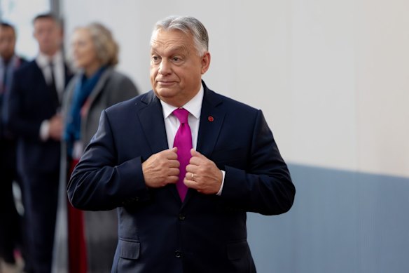 Viktor Orban, perdana menteri Hongaria, pada pertemuan puncak di Denmark bulan ini.
