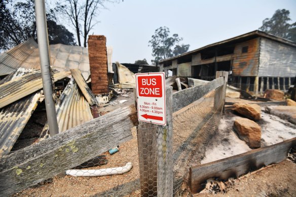 Clifton Creek's primary school was razed on New Year's Eve.