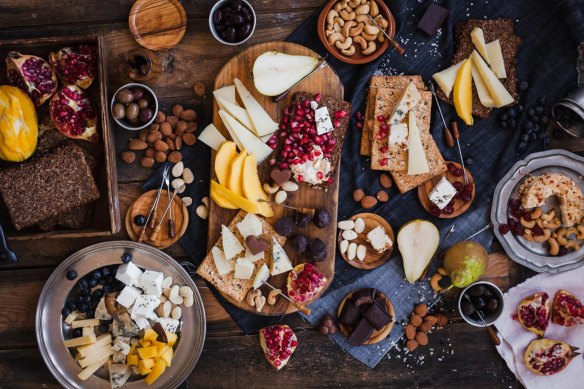 Room for one more? This wasn’t the cheese platter I made for Graham, but it isn’t far off.