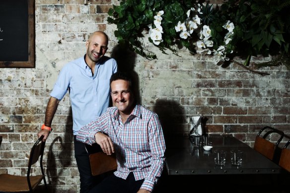 Australian entrepreneurs  Lance Kalish and Ido Leffler in November 2015.