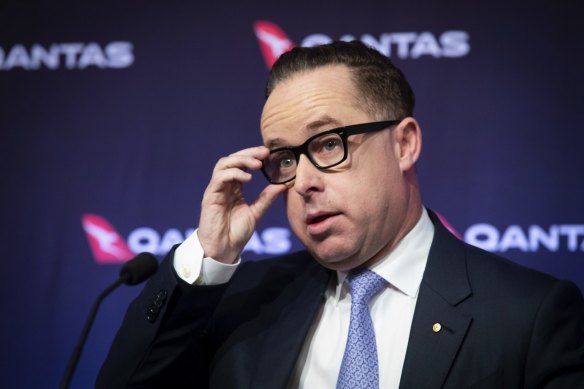 Departed Qantas CEO Alan Joyce. 