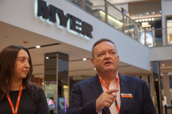 Myer CEO John King blames lockdown uncertainty for the withheld dividend. 