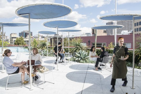 A.P Bakery’s rooftop cafe.