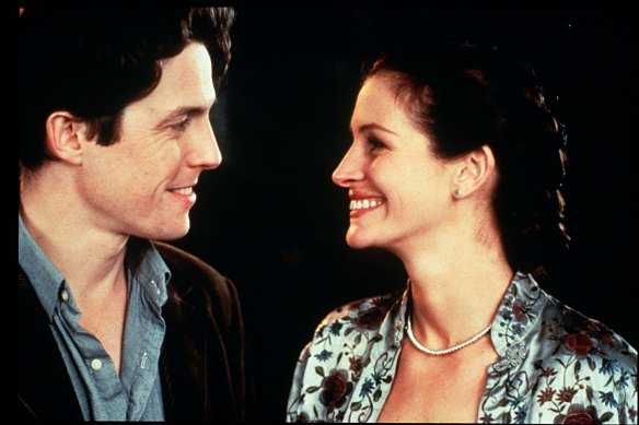 Hugh Grant and Julia Roberts, pictured in Notting Hill, are both  romcom classics.