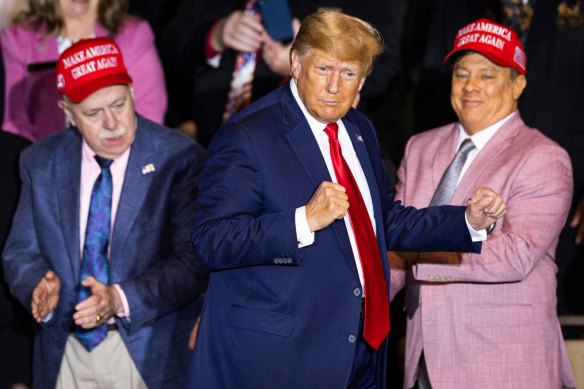  Donald Trump during a campaign event in Manchester, New Hampshire.