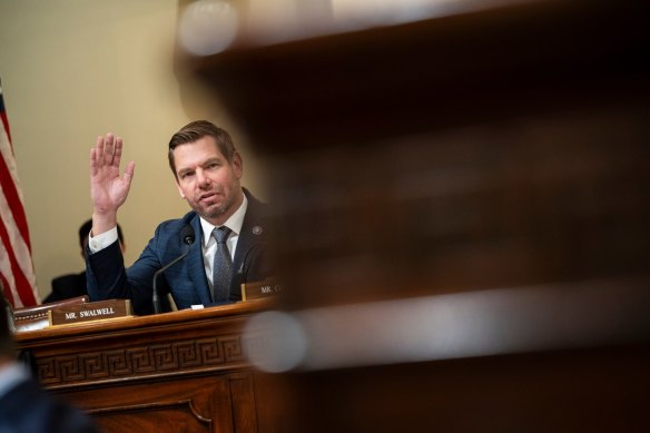 Eric Swalwell said the real fear among Republicans in the House who might otherwise voice criticism of the administration on some issues was violence against their families.