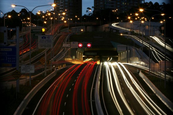 About 80,000 vehicles use the Lane Cove Tunnel every day.
