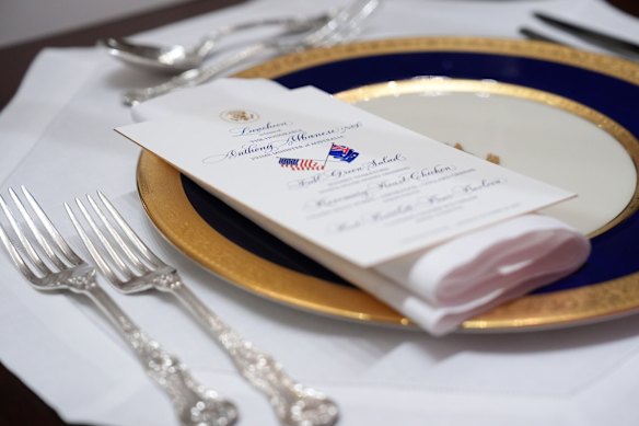 Anthony Albanese had a working lunch with US President Donald Trump.
