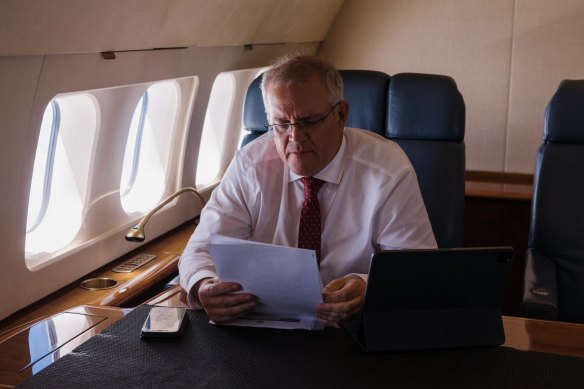Prime Minister Scott Morrison: “Economy strong, Australians safe, Australians together. That’s what I’m trying to do.” 
