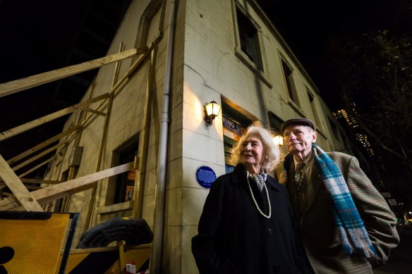 Lola Russell and husband George Dixon pictured outside the building in 2017.