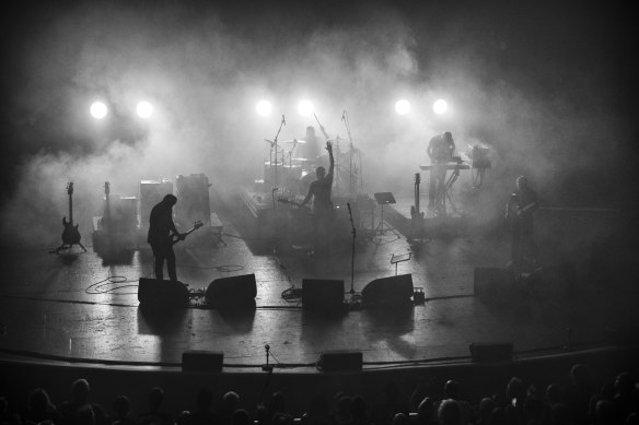 Peter Hook performs at Manchester Apollo. 