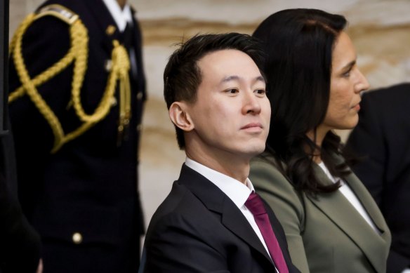 TikTok chief executive Shou Zi Chew was among those attending Trump’s inauguration.