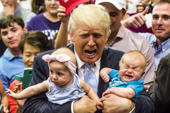 Donald Trump has boasted of never having changed the nappy of any of his five children. 