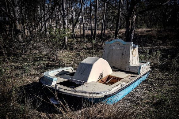 Funland at Warragamba Dam is now in total rusty disrepair.