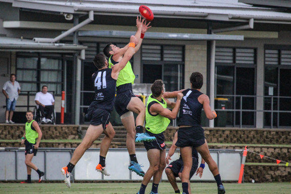 Jacob Weitering at the Blues' Sunshine Coast training camp.