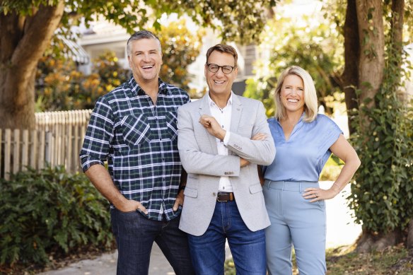 The Selling Houses Australia team: Dennis Scott, Andrew Winter and Wendy Moore.