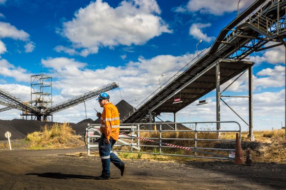 A Stanmore Coal mine at Moranbah, inland of Mackay in Queensland.