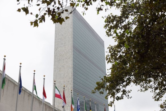 The UN headquarters in New York. World leaders have begun to gather for the annual meeting of the UN General Assembly with speeches beginning on Tuesday, US time, during the general debate.