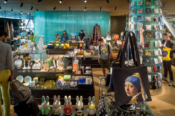 The Museum Shop at Schiphol has Delft porcelain and goods emblazoned with works by the Old Masters.