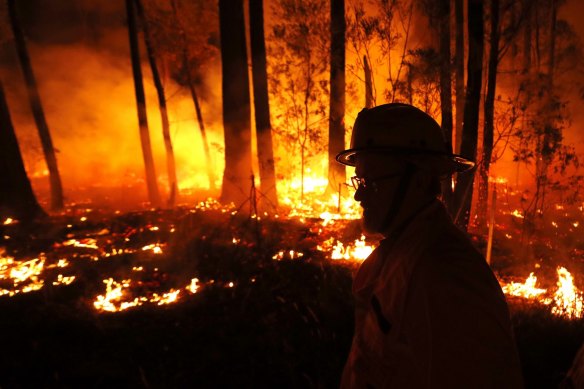 Back burning at Mallacoota on January 2.