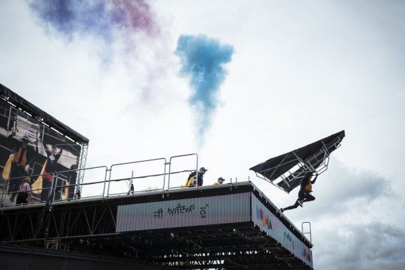 Geoff Constable takes off during the Birdman Rally after entering to fight Parkinson’s disease. 