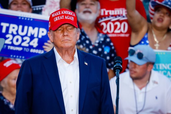 Donald Trump at a rally in Miami this week.