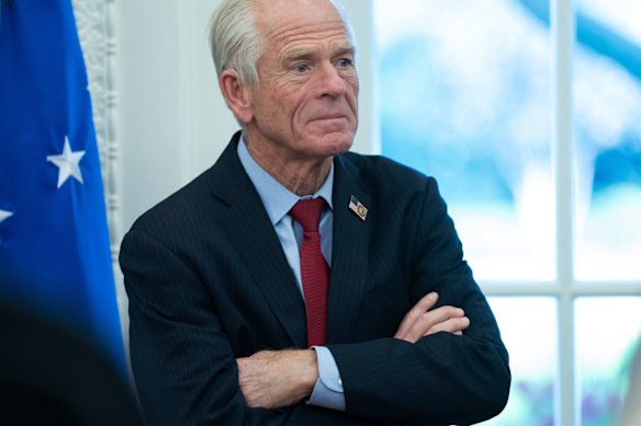 Peter Navarro, White House senior trade adviser, in the Oval Office on Wednesday.
