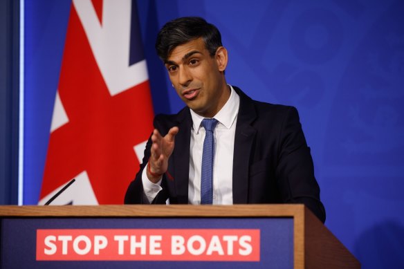 UK Prime Minister Rishi Sunak has led his government with a hardline immigration policy.