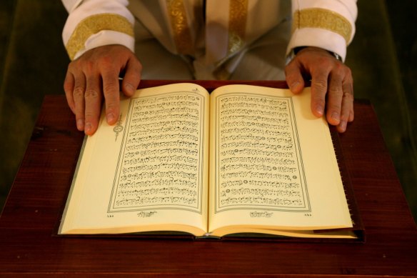 Holy book: one of many versions of the Koran.
