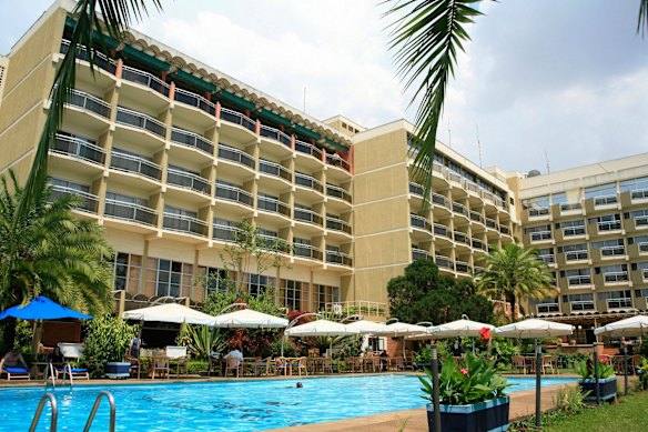 Hotel Mille des Collines em Kigali, Ruanda.