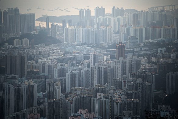Residential buildings in Hong Kong.