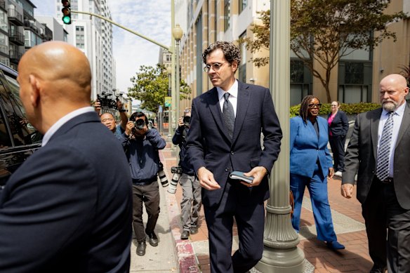 Adam Mosseri, head of Instagram, leaving the courthouse on Tuesday.