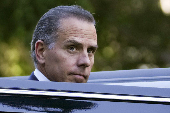 Hunter Biden after pleading guilty to federal tax charges in September.