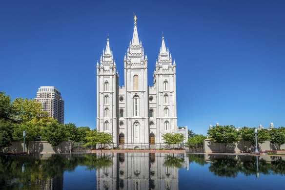 The church’s Salt Lake Temple in Utah.