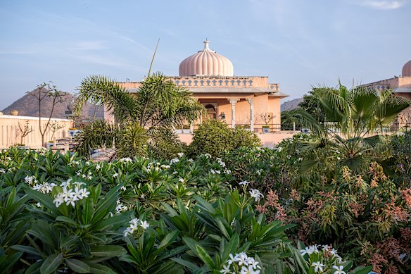 Flowers are everywhere at Bujera Fort, inside and out.