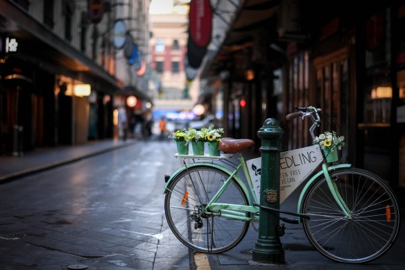 An eerie air pervades Melbourne’s empty streets.