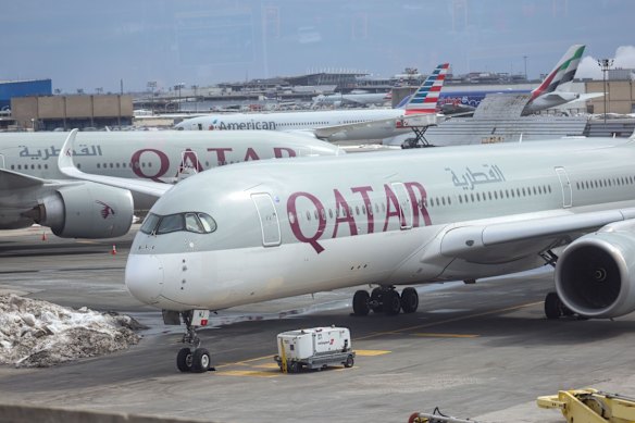 Qatar Airways operates a limited service due to much of its airspace being affected by conflict in the Middle East.