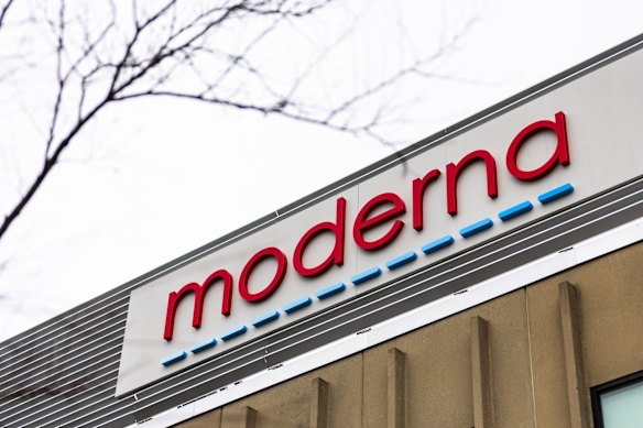 The Moderna headquarters in Cambridge, Massachusetts,