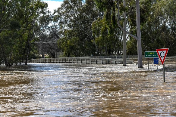 Floodwater in Rochester.