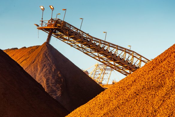 Iron ore exports underpinned the trade surplus. 
