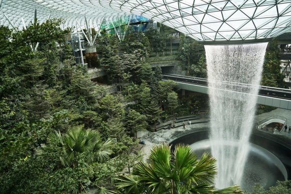 The Rain Vortex at Jewel, Changi Airport.