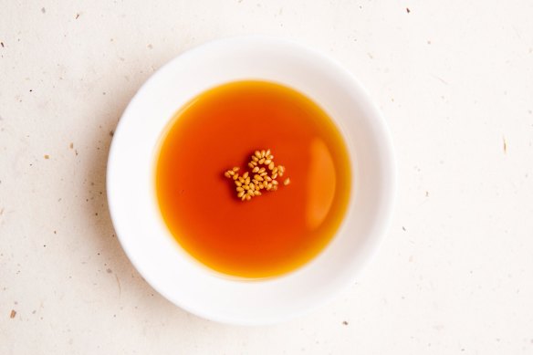 Sesame oil is your friend.