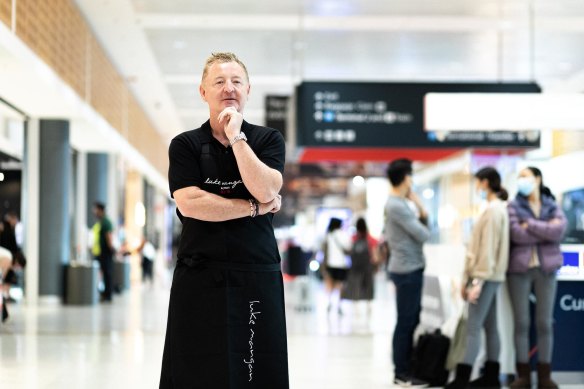 Luke Mangan at Sydney Airport.