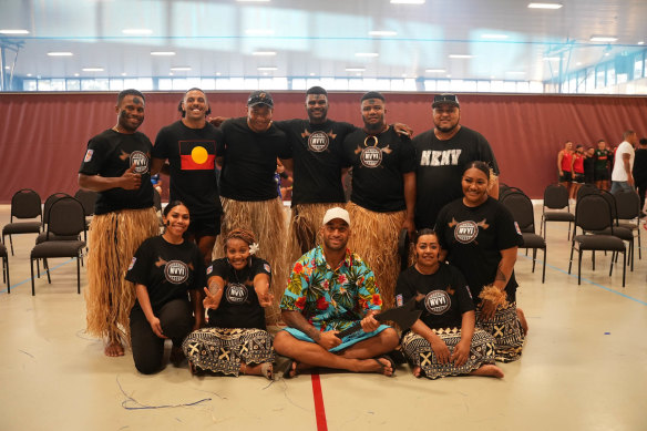 Viliame Kikau and Bulldogs teammates represent their culture.