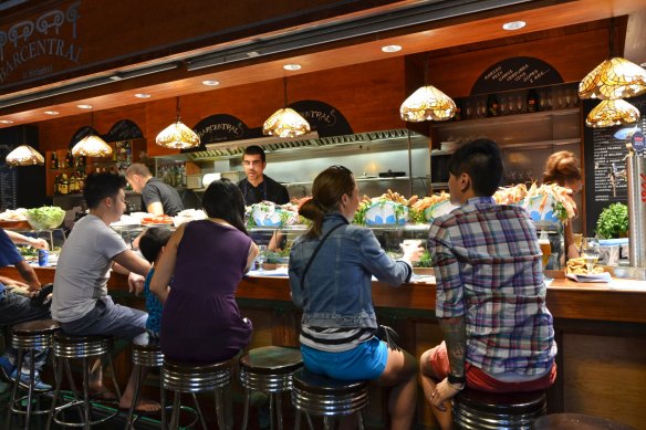 Stop for tapas at La Boqueria market.