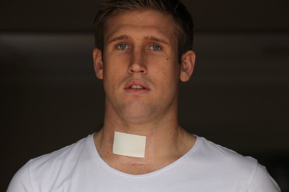 Journeyman: Former Rabbitohs, Sharks, Dragons and Storm forward Michael Greenfield's career was cut short by a neck problem.