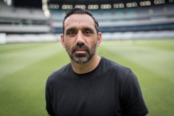 Adam Goodes from the documentary The Australian Dream, written by Stan Grant. 